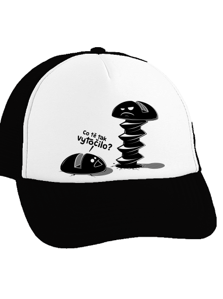 Vytočenej kšiltovka Black cap