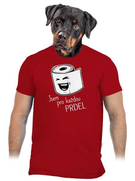 Prdel pánské tričko Red
