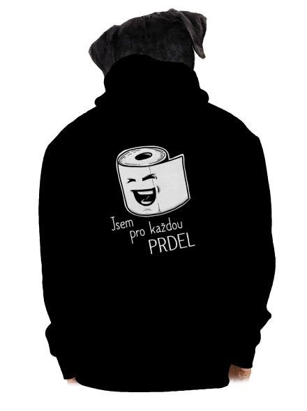 Prdel pánská mikina na zip Black