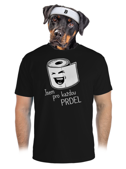 Prdel pánské sportovní tričko Black