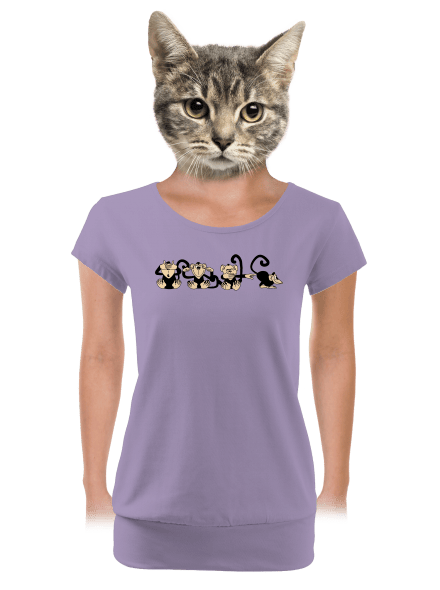 Opice dámské tričko s lemem Lavender
