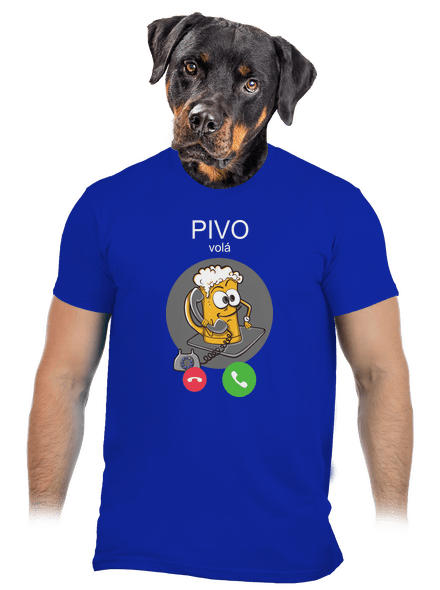 Pivo volá pánské tričko Cobalt Blue