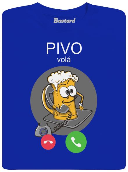 Pivo volá pánské tričko Cobalt Blue
