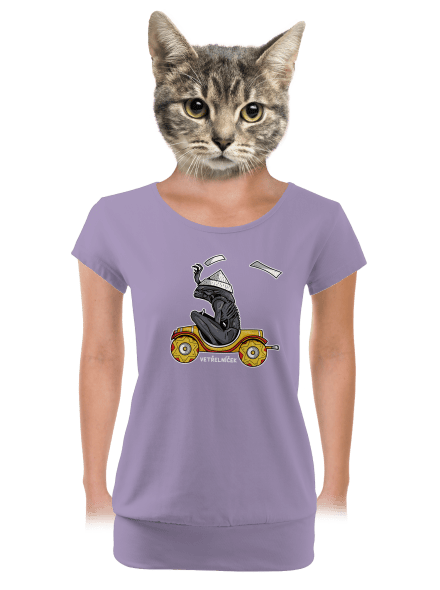 Vetřelníček dámské tričko s lemem Lavender