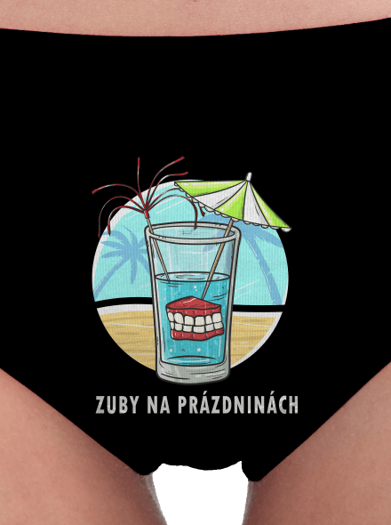 Zuby na prázdninách dámské kalhotky Black