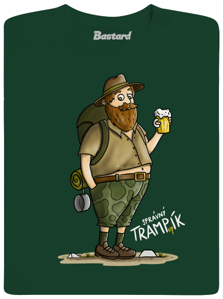 Trampík pánské tričko Bottle Green