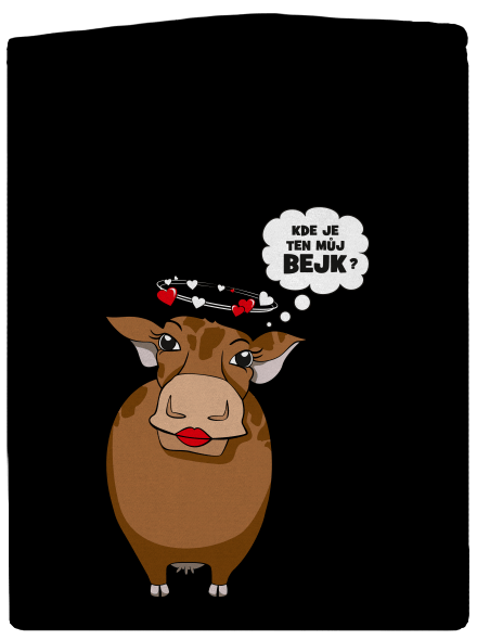 Kráva na pánském tričku