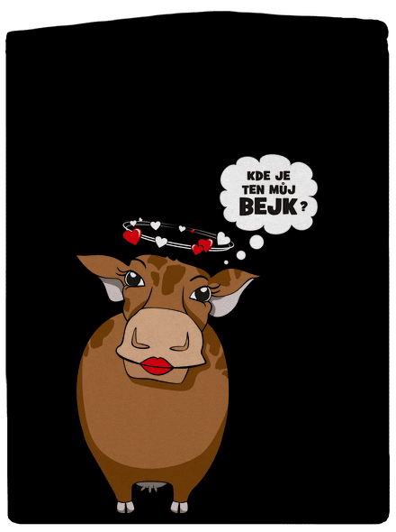 Kráva na pánském tričku