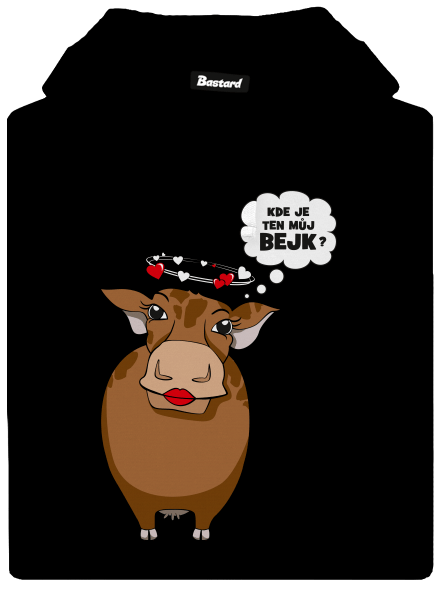 Kráva na pánském tričku