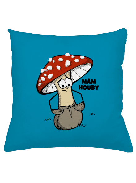 Mám houby polštář Blue Turquoise