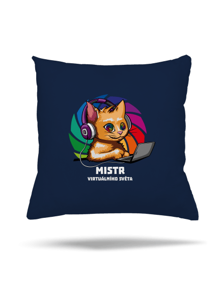 Mistr virtuálního světa polštář Dark Navy
