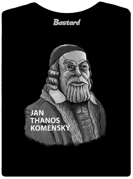 Jan Thanos Komenský dámské tričko  Black