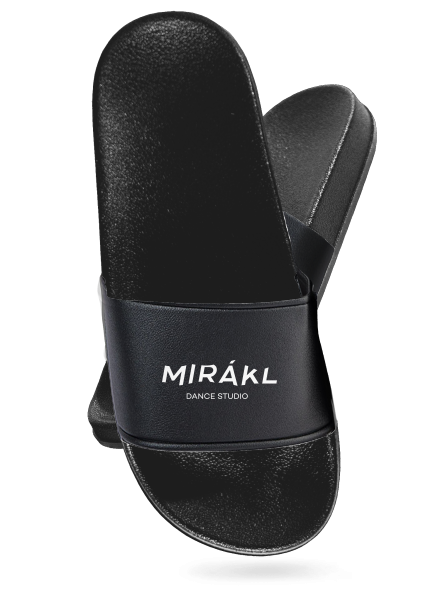 Mirákl logo pantofle Black Black