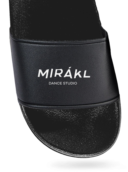 Mirákl logo pantofle Black Black