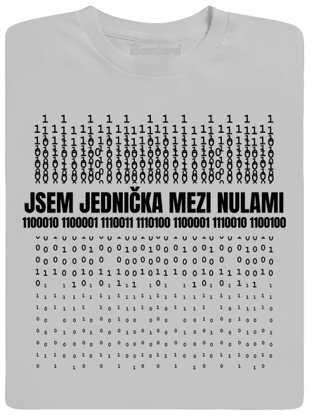 Jednička mezi nulami pánské tričko Pacific Grey