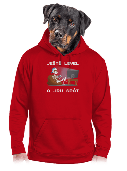 Ještě level pánská mikina klokanka Red