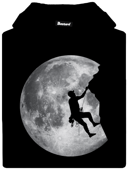 Noční lezec pánská mikina klokanka  Black