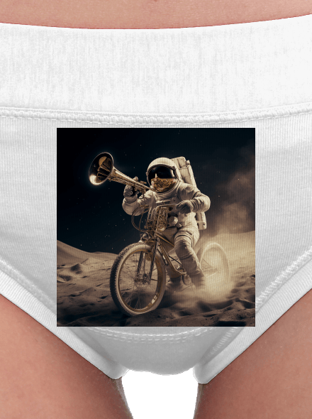 Lance Neil Louis Armstrong na měsíci dámské kalhotky  White