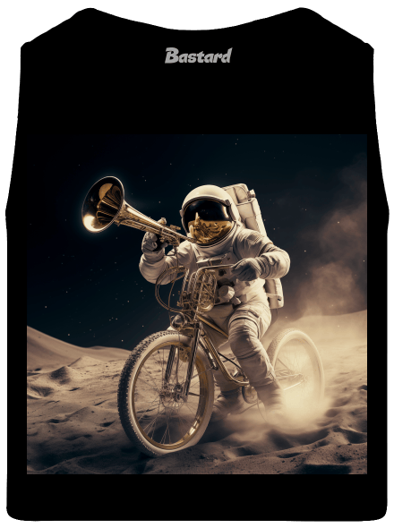 Lance Neil Louis Armstrong na měsíci pánské tílko  Black