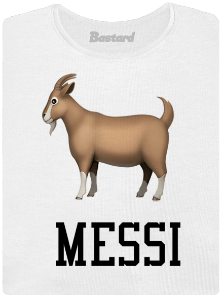 Goat Messi dámské tričko s lemem  White