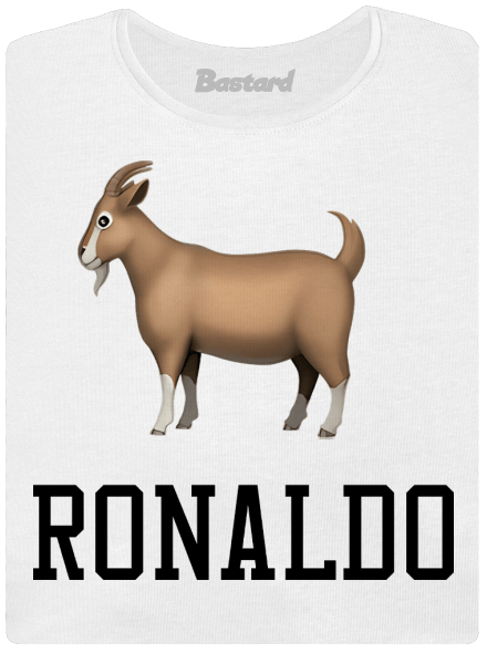 Goat Ronaldo dámské tričko s lemem  White