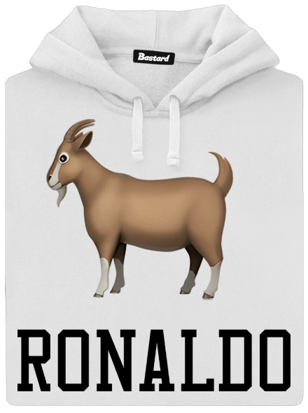 Goat Ronaldo dámská mikina klokanka  White