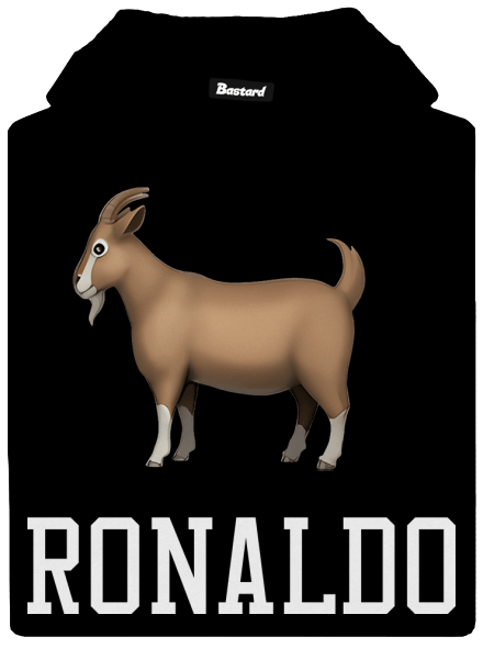 Goat Ronaldo pánská mikina klokanka  Black