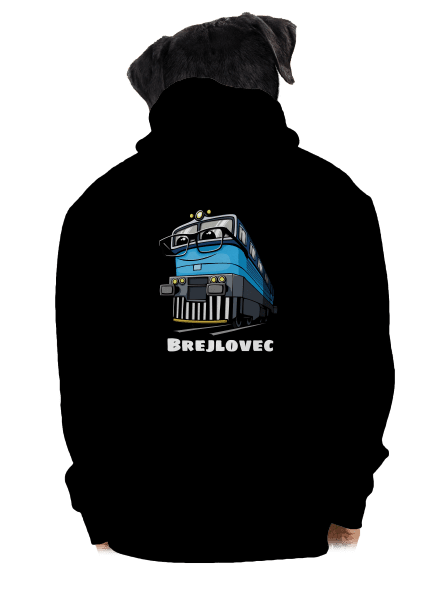 Brejlovec pánská mikina na zip Black