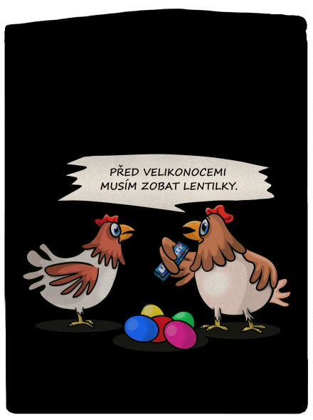 Slepice před Velikonocemi