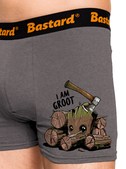 I Am Groot boxerky Gray Melange