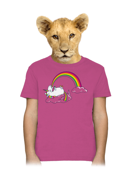 Tajemství duhy dětské tričko Fuchsia