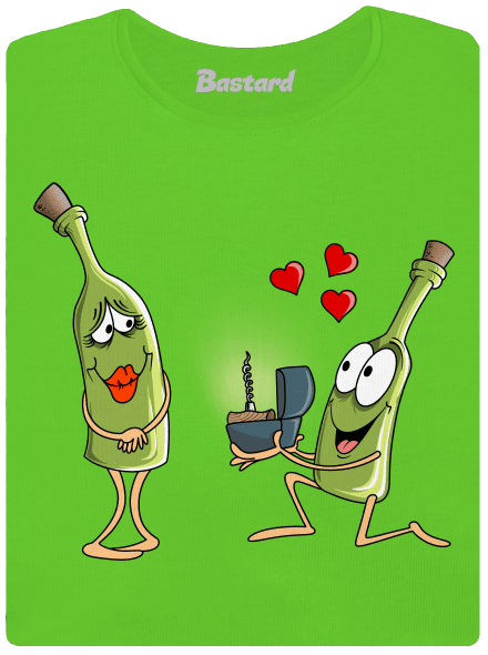 Láska k vínu dámské tričko  Apple Green