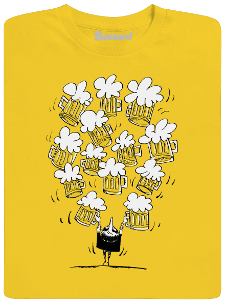 Šťastný pivař pánské tričko Gold
