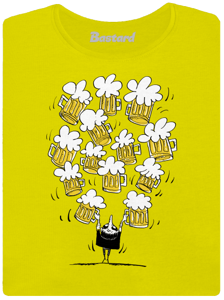 Šťastný pivař dámské tričko premium  Lemon