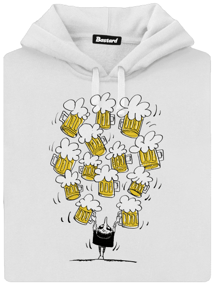 Šťastný pivař dámská mikina klokanka  White