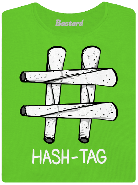 Hash tag dámské tričko  Apple Green