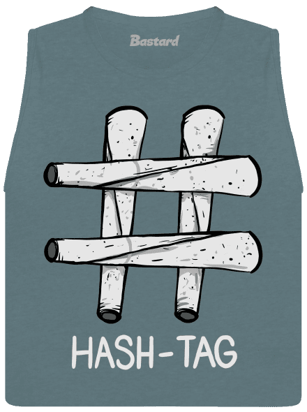 Hash tag dámské tílko volné  Heather Deep Teal