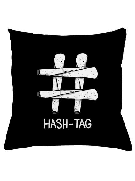 Hash tag polštář  Black