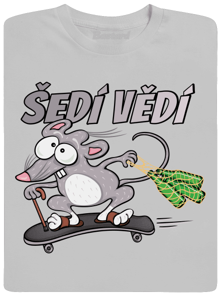 Šedí vědí - myšák pánské tričko Pacific Grey