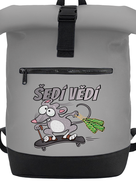 Šedí vědí - myšák batoh  Grey Marl