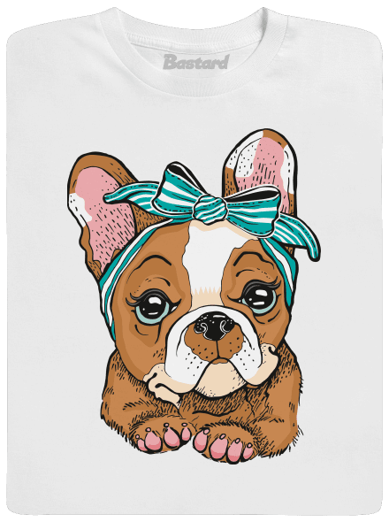 Francouzský buldoček v pin up stylu