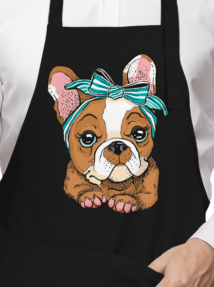 Francouzský buldoček v pin up stylu