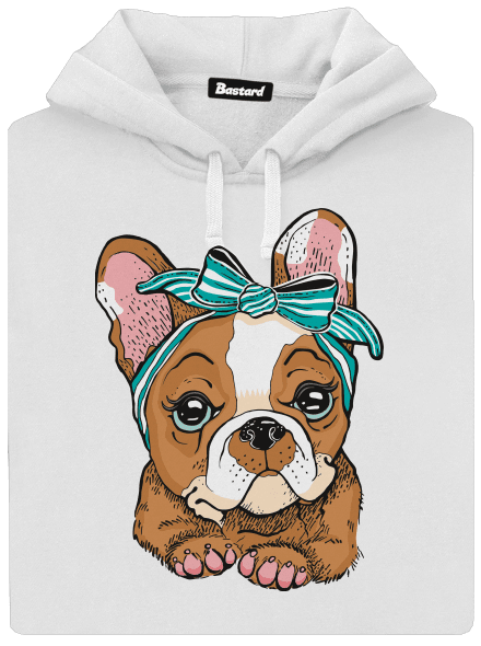 Francouzský buldoček v pin up stylu