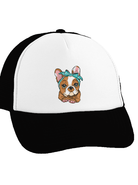 Francouzský buldoček v pin up stylu