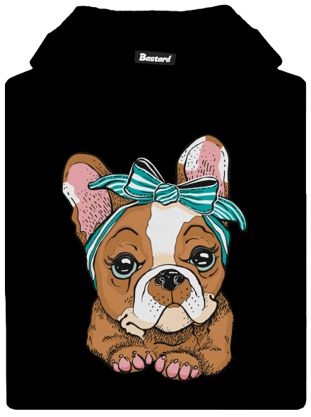 Francouzský buldoček v pin up stylu