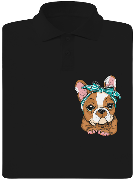 Francouzský buldoček v pin up stylu