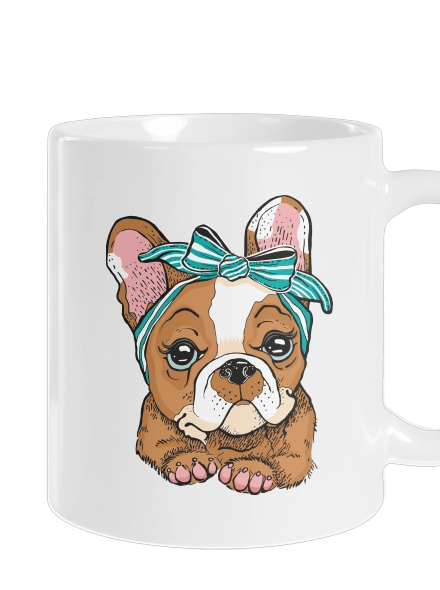 Francouzský buldoček v pin up stylu