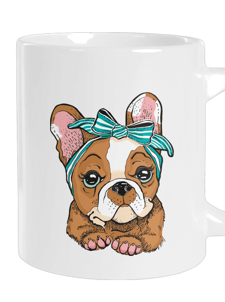 Francouzský buldoček v pin up stylu