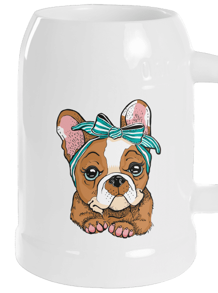 Francouzský buldoček v pin up stylu