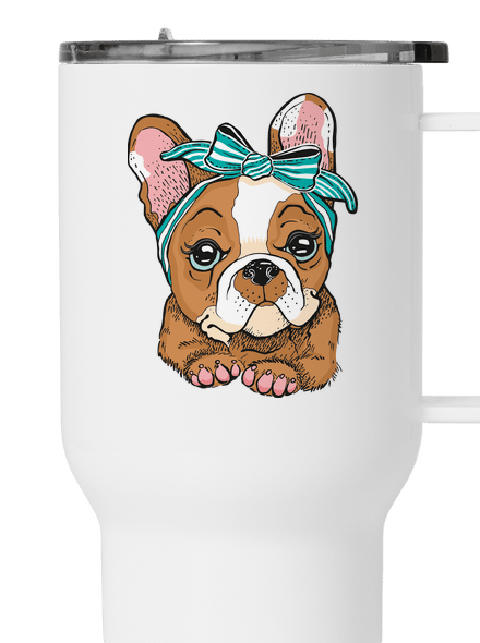 Francouzský buldoček v pin up stylu